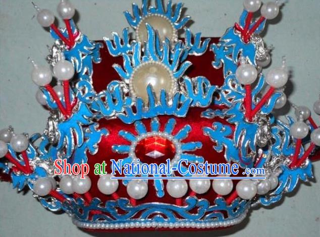 Traditional Chinese Beijing Opera Prime Minister Hair Accessories Peking Opera Chancellor Red Hats Headwear