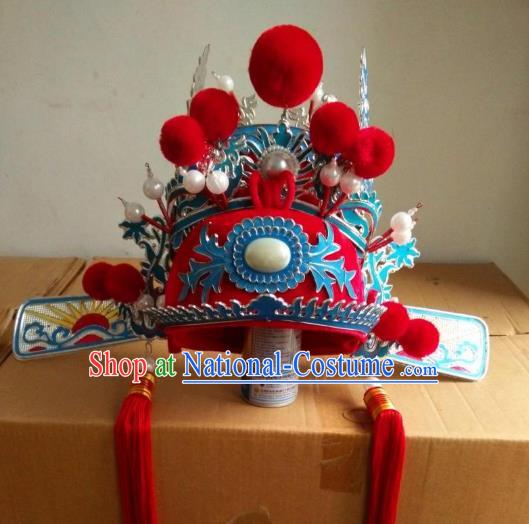 Traditional Chinese Beijing Opera Scholar Bridegroom Hats Peking Opera Niche Headwear