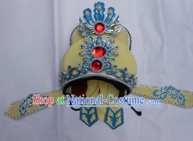 Traditional Chinese Beijing Opera Scholar Yellow Hats Peking Opera Niche Headwear