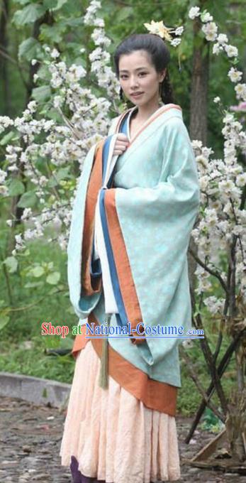 Chinese Han Dynasty Concubine Li of Liu Ying Hanfu Dress Ancient Imperial Consort Replica Costume for Women