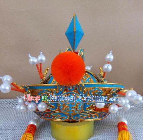 Traditional Chinese Beijing Opera Royal Highness Hats Peking Opera Seignior Headwear