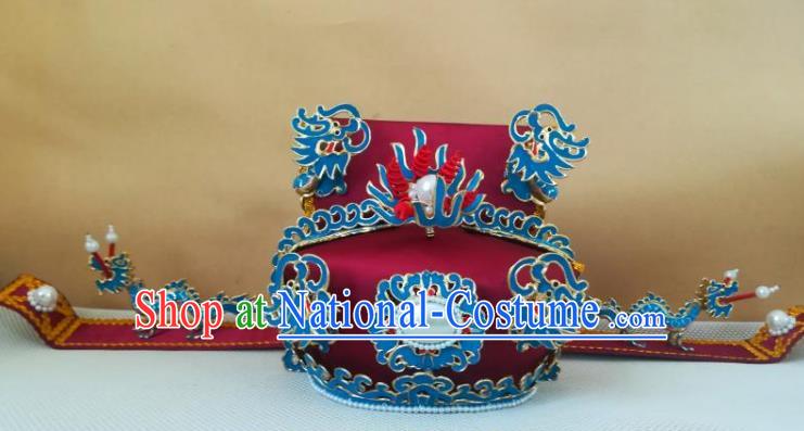 Traditional Chinese Beijing Opera Prime-Minister Hats Peking Opera Royal Highness Headwear