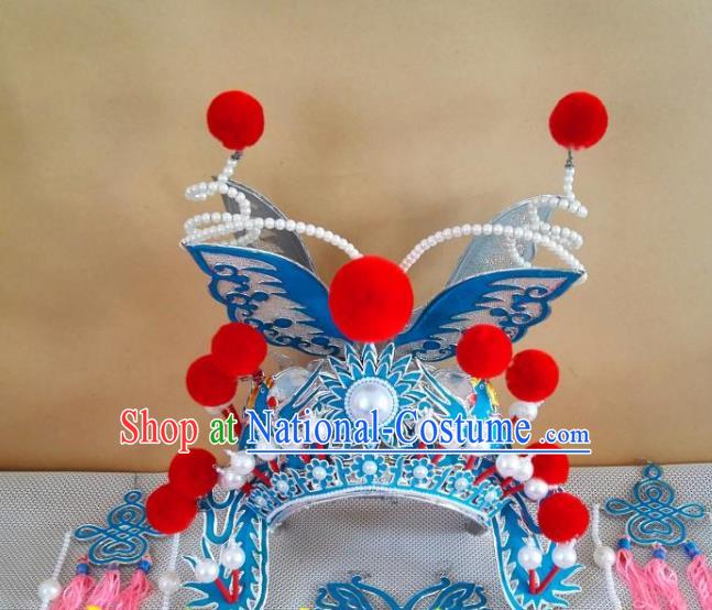 Chinese Traditional Beijing Opera Martial Arts Diva Phoenix Coronet Hair Accessories Peking Opera Actress Hats Headwear