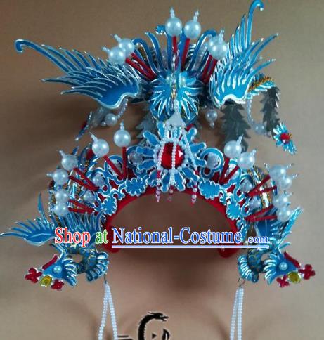 Chinese Traditional Beijing Opera Diva Phoenix Coronet Peking Opera Queen Hats Headwear