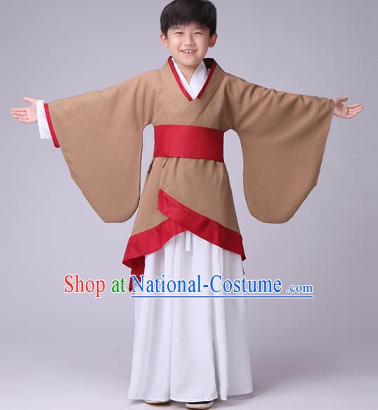 Traditional Chinese Ancient Costume Folk Dance Hanfu Clothing for Kids