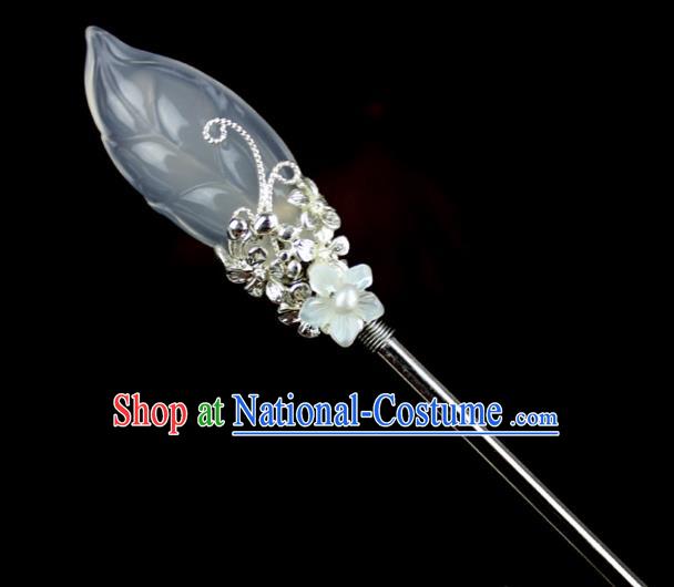 Chinese Ancient Handmade Hair Accessories Jade Hairpin Hair Fascinators Hairpins for Women