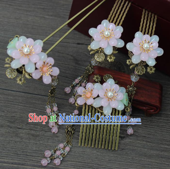 Chinese Ancient Handmade Hair Accessories Hairpins Hair Combs Complete Set for Women