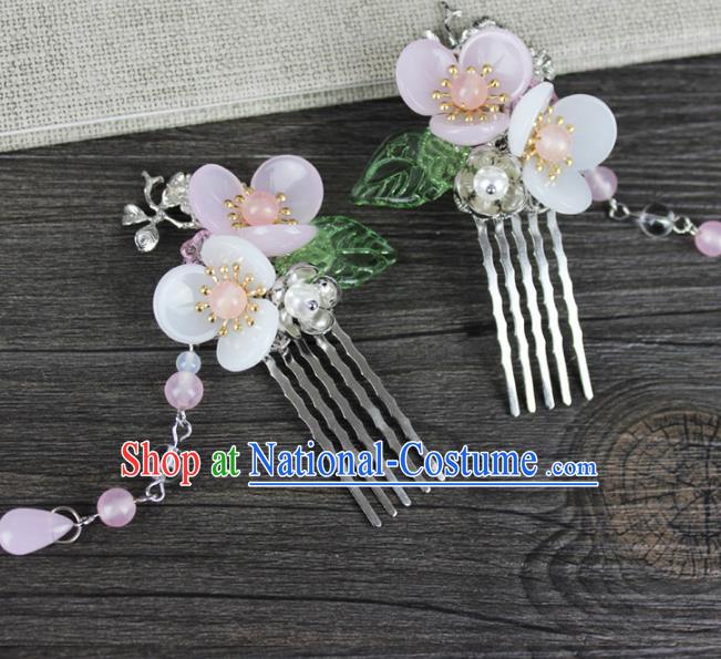 Chinese Ancient Handmade Hair Accessories Flowers Hair Combs Hairpins for Women