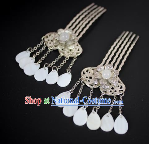 Chinese Ancient Handmade Hair Accessories Tassel Hair Combs Hairpins for Women