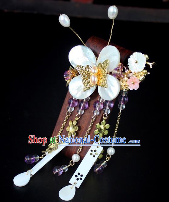 Chinese Ancient Handmade Hair Accessories Butterfly Flowers Hair Stick Hairpins for Women