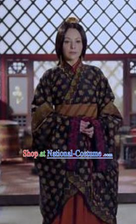 Ancient Traditional Chinese Eastern Han Dynasty Dowager Guo Zhu Hanfu Dress Replica Costume for Women