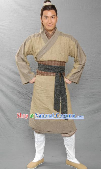 Traditional Ancient Chinese Three Kingdoms Livehand Replica Costume for Men