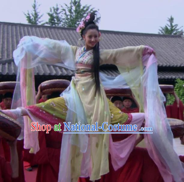 Ancient Traditional Chinese Han Dynasty Empress Zhao Feiyan Dance Hanfu Dress Replica Costume for Women