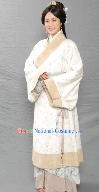 Ancient Chinese Three Kingdoms Period Young Lady Huang Yueying Hanfu Dress Replica Costume for Women