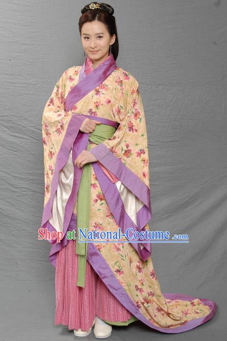 Ancient Chinese Three Kingdoms Period Nobility Lady Hanfu Dress Replica Costume for Women