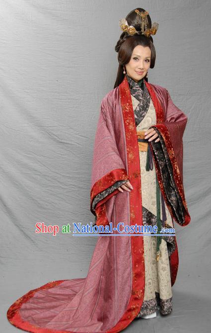 Chinese Ancient Eastern Han Dynasty Duke Liu Biao Marquise Hanfu Dress Replica Costume for Women