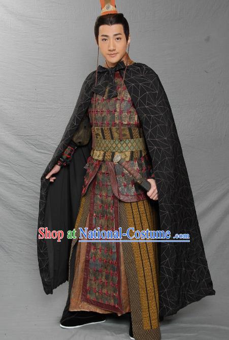 Traditional Chinese Three Kingdoms Period Feudal Provincial Liu Cong Replica Costume for Men