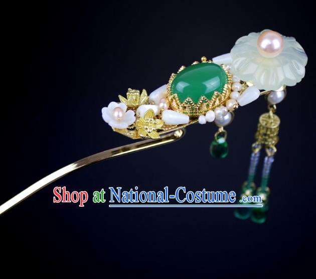 Chinese Ancient Handmade Hair Accessories Classical Hairpins Hanfu Tassel Step Shake for Women