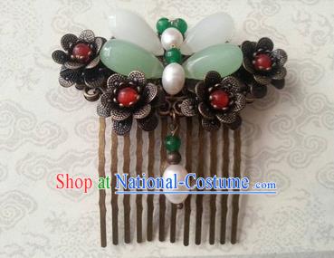 Chinese Ancient Handmade Hair Accessories Classical Tassel Hairpins Butterfly Hair Comb for Women