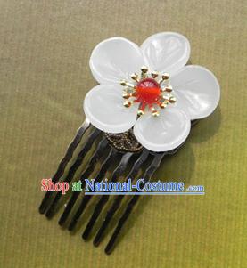 Chinese Ancient Handmade Hair Accessories Hairpins Classical Hanfu Flowers Hair Comb for Women