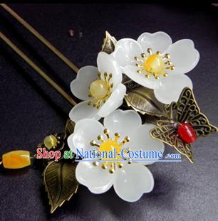 Chinese Ancient Handmade Hair Accessories Hairpins Classical Hanfu Flowers Hair Clip for Women