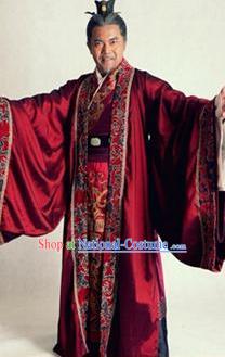 Traditional Chinese Wei and Jin Dynasties Swordsman Grand Commandant Sima Kui Replica Costume for Men