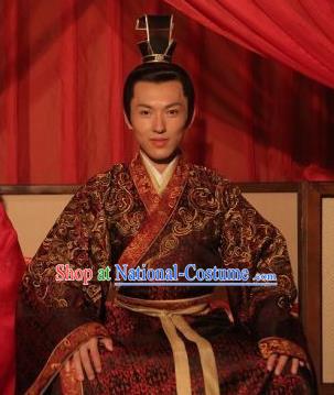 Traditional Chinese Jin Dynasty Calligrapher Wang Xizhi Replica Costume for Men