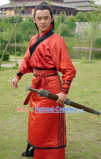 Traditional Chinese Han Dynasty Military Officer General Huo Qubing Replica Costume for Men