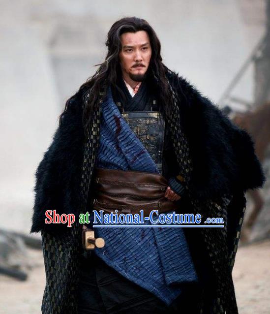 Traditional Chinese Ancient Western Chu Dynasty King Xiang Yu Replica Costume for Men