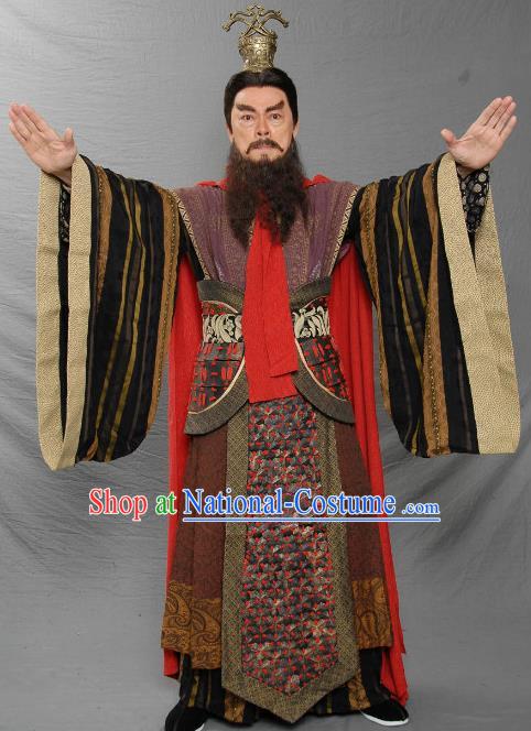 Ancient Chinese Eastern Han Dynasty Statesman Prime Minister Cao Cao Replica Costume for Men