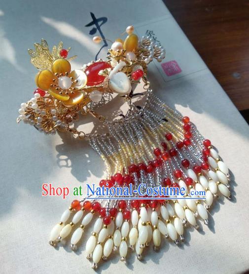 Chinese Handmade Ancient Hair Accessories Tassel Hair Stick Classical Hanfu Hairpins for Women