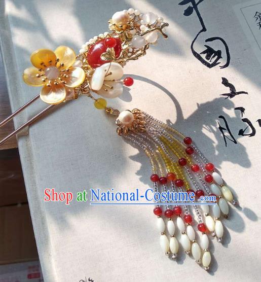 Chinese Handmade Ancient Hair Accessories Tassel Step Shake Classical Hanfu Hairpins for Women