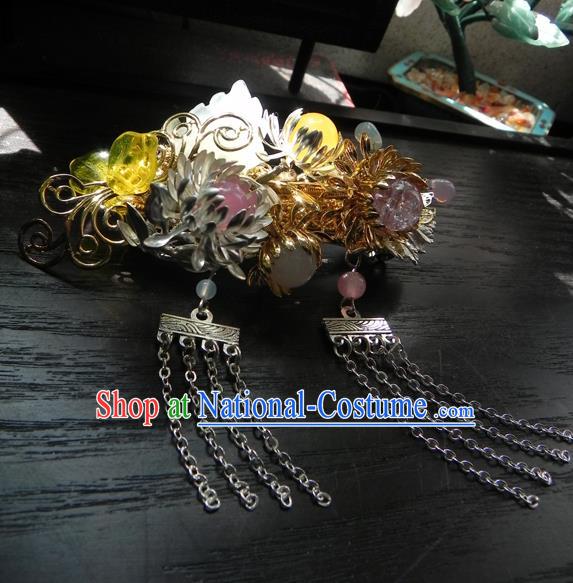 Chinese Handmade Ancient Hair Accessories Tassel Hair Clip Classical Hanfu Hairpins for Women