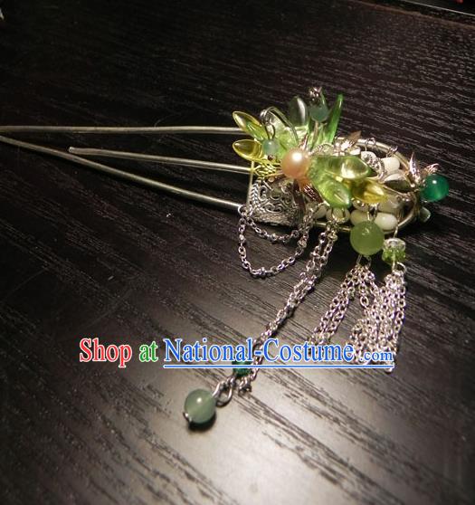 Chinese Handmade Ancient Hair Accessories Tassel Step Shake Classical Hanfu Hairpins for Women