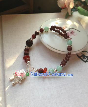 Chinese Ancient Handmade Accessories Hanfu Beads Chain Bracelets for Women