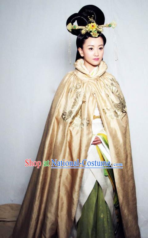 Chinese Ancient Northern and Southern Dynasties Qi Kingdom Queen Xiao Hanfu Dress Replica Costume for Women