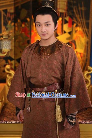 Chinese Ancient  Five Dynasties and Ten Kingdoms Prince Meng Qixing Replica Costume for Men