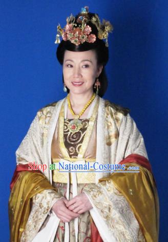 Chinese Ancient Five Dynasties and Ten Kingdoms Queen Li Hanfu Dress Replica Costume for Women