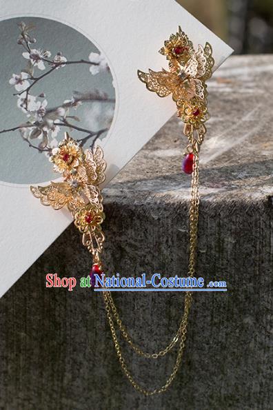 Chinese Ancient Handmade Hanfu Butterfly Hair Stick Hairpins Hair Accessories for Women