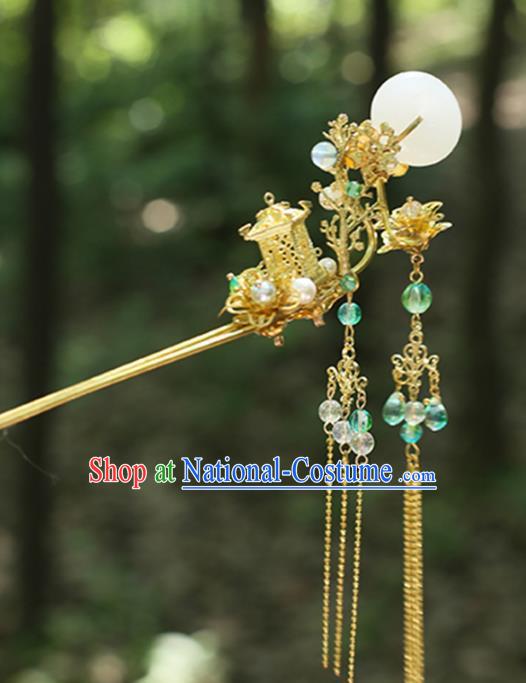 Chinese Ancient Handmade Hanfu Classical Hairpins Palace Lady Step Shake Hair Accessories for Women