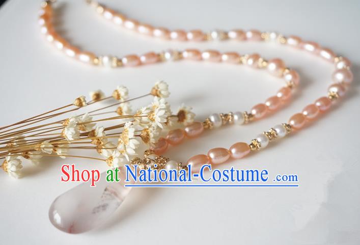 Chinese Handmade Ancient Jewelry Accessories Pearls Necklace Hanfu Necklet for Women