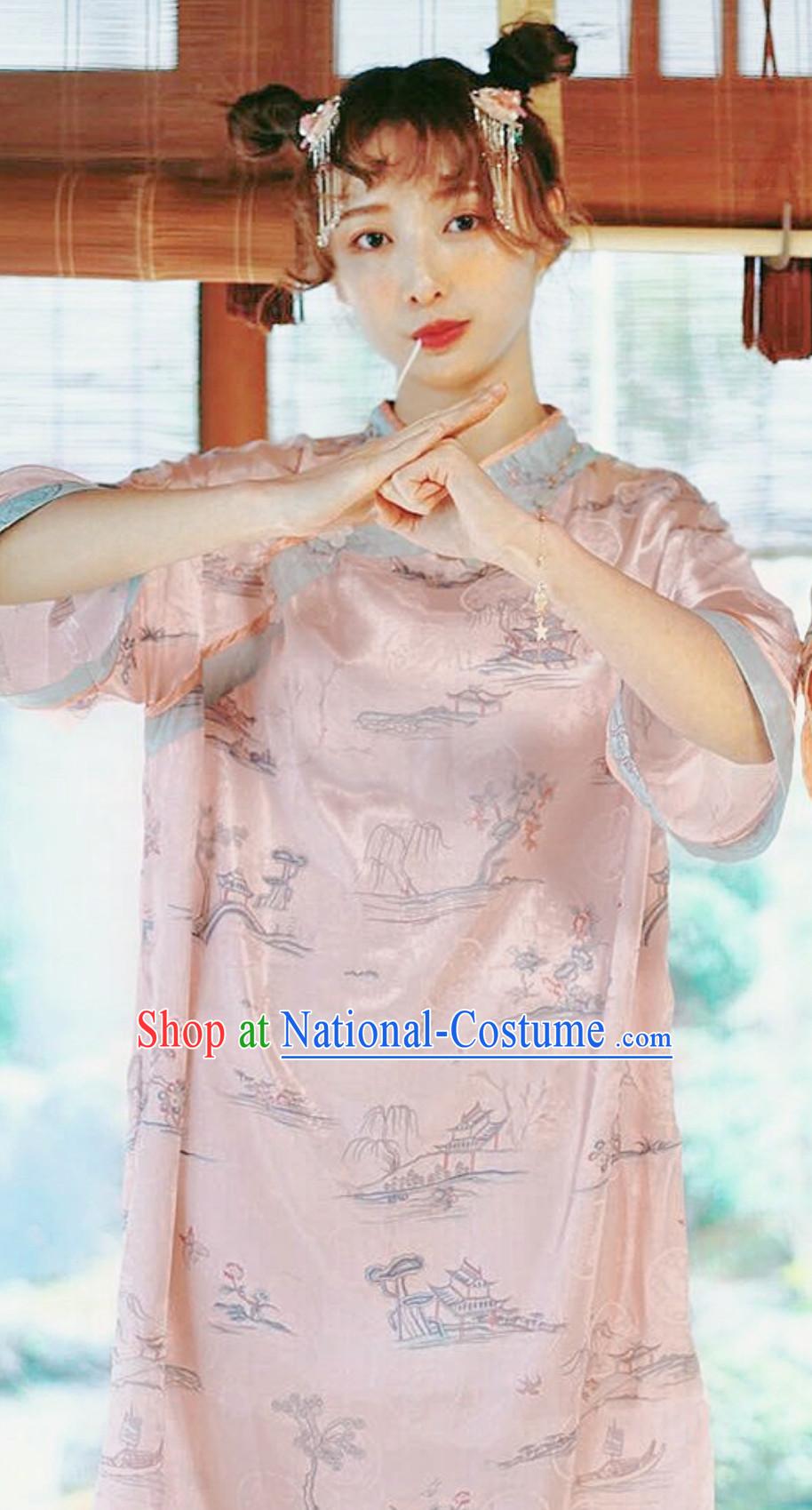 Top Crouching Tiger Hidden Dragon Style Tai Chi Kongfu Blouse