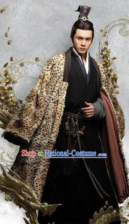 Chinese Ancient Eastern Han Dynasty Politician Military Counsellor Sima Yi Historical Costume for Men