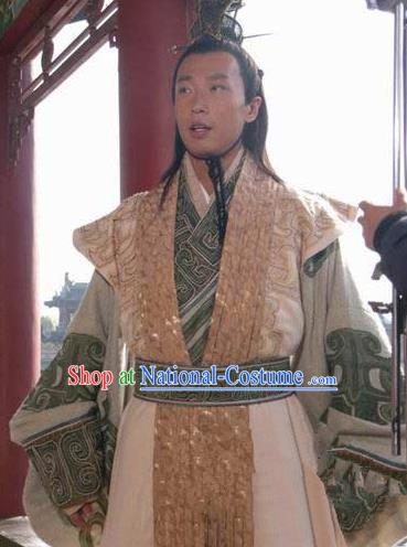 Chinese Ancient Han Dynasty Swordsman Nobility Childe Wang Mang Historical Costume for Men