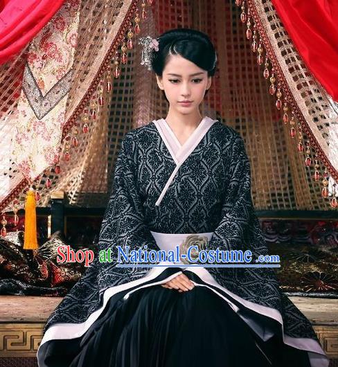 Chinese Ancient Han Dynasty Imperial Consort Hanfu Dress Replica Costume for Women