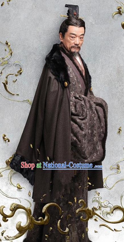 Chinese Ancient Eastern Han Dynasty Minister Military Strategist Yang Biao Historical Costume for Men