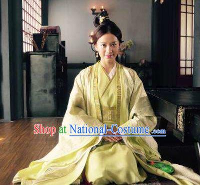 Chinese Three Kingdoms Period Wei State Imperial Concubine Zhen Mi Hanfu Dress Ancient Replica Costume for Women