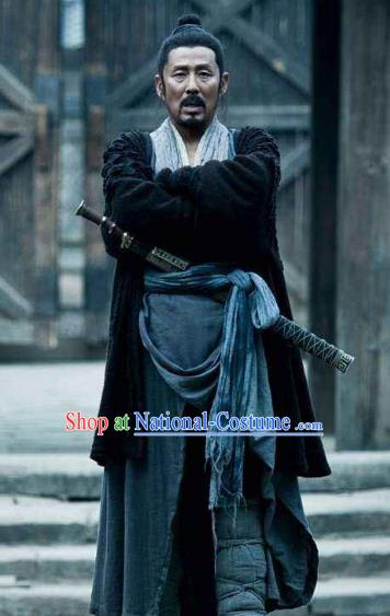 Ancient Chinese Han Dynasty Peasant Uprising Leader Liu Bang Historical Costume for Men