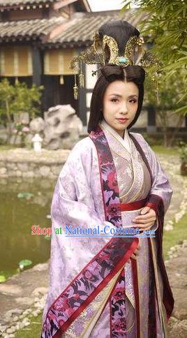 Chinese Ancient Three Kingdoms Period Imperial Concubine Hanfu Dress Embroidered Replica Costume for Women