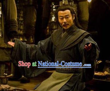 Ancient Chinese Han Dynasty Military Counsellor Zhang Liang Historical Costume for Men